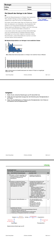 Ökologie - Zukunft der Heringe in der Ostsee